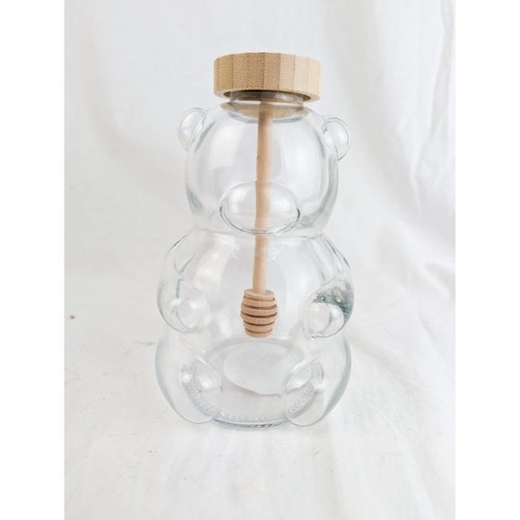 Target Other - Target Bullseye's Playground Clear Glass Bear Honey Dipper Decorative Jar